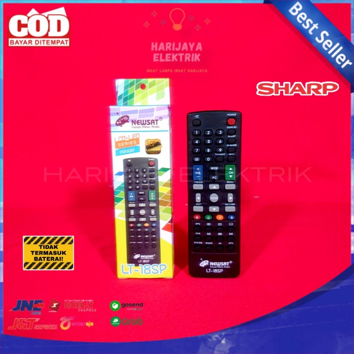 NEWSAT REMOTE TV SHARP LT-18SP LAYAR TABUNG FLAT SLIM REMOT TELEVISI