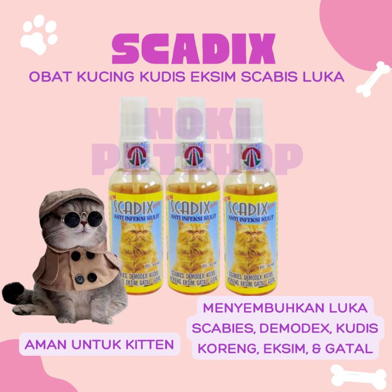 [BISA COD] SCADIX 60 ML OBAT KUCING SCABIES EKSIM KUDIS LUKA | KULIT AMAN UNTUK KITTEN OBAT JAMUR KUCING SCABIES DEMODEX IMPETIGO JAMUR KUTU PARASIT CACING HATI GATAL KULIT ANTI SCABIES OBAT ANTI INFEKSI KULIT KUCING SCABIES DEMODEX KUDIS KORENG EKSIM