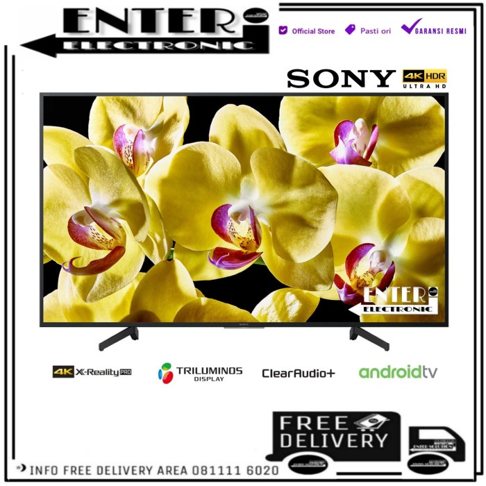 SONY LED TV 49X8000G - SMART TV LED 49 INCH ANDROID 4K SONY KD 49X8000