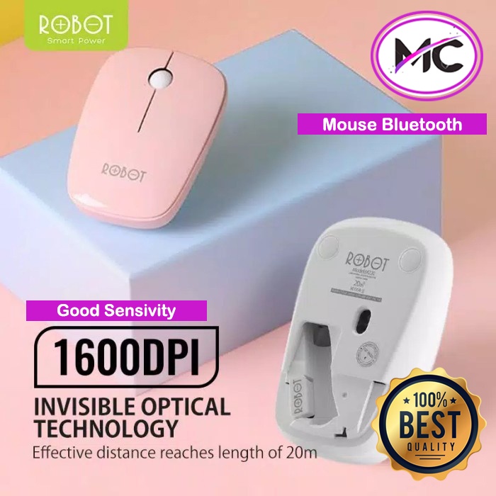 Mouse Wireless Robot M220 - Mouse Tanpa Kabel Lucu Unik 2,4ghz Optical 1600dpi USB