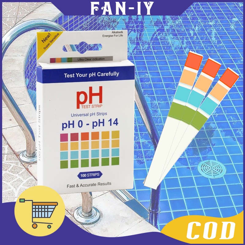 100Pcs Kertas PH Air / Kertas PH Meter / Kertas Lakmus Universal PH / PH Indikator