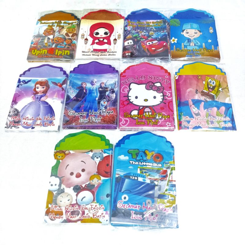 

AMPLOP LEBARAN MOTIF KARTUN (tinggal pakai isi 10pcs)