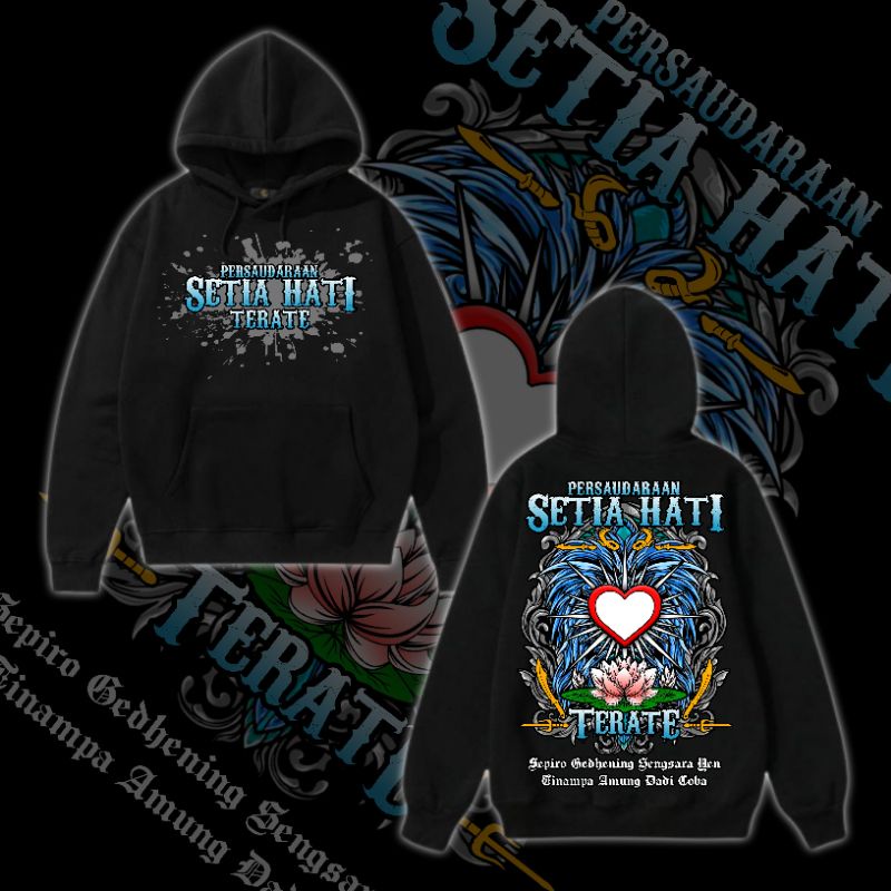 HOODIE PSHT SH TERATE MOTIF BIRU DESAIN DISTRO TERBARU BAHAN COTTON FLEECE GRAMASI 240