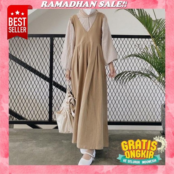 Gamis Remaja Rf13 By Rauna/Sarimbit Ilalang 13 Rauna Gamis Wanita Terbaru Bahan Adem Gamis Busui Pre