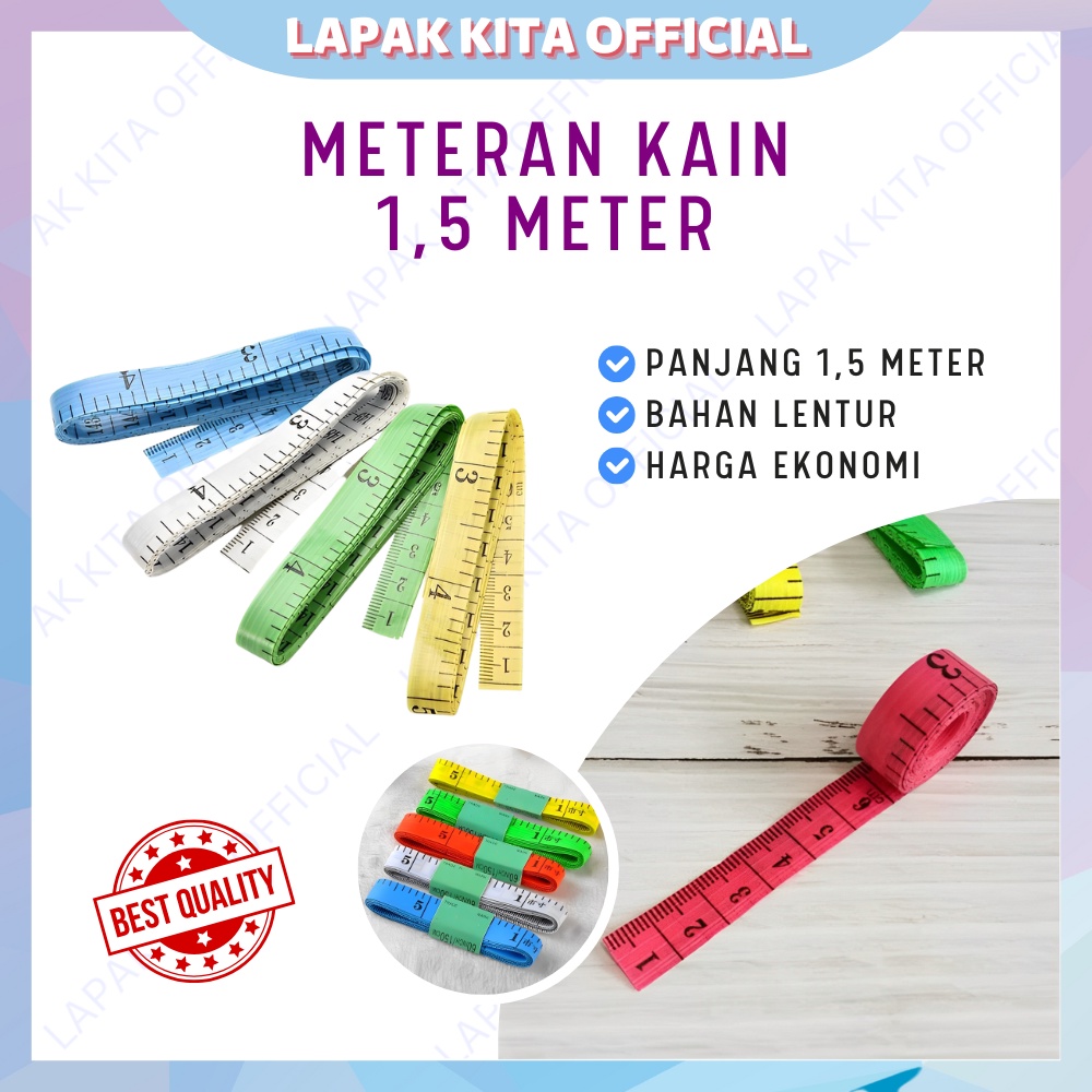 

Meteran kain tinggi badan pengukur baju kain serbaguna