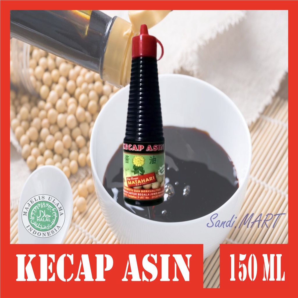 

Kecap asin organik cap MATAHARI kemasan botol kecil 150ml (HALAL)