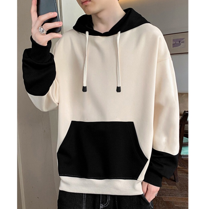 SWEATER HOODIE OVERSIZE CREAM BLACK XXL - 6XL SWEATER PRIA WANITA BIG SIZE