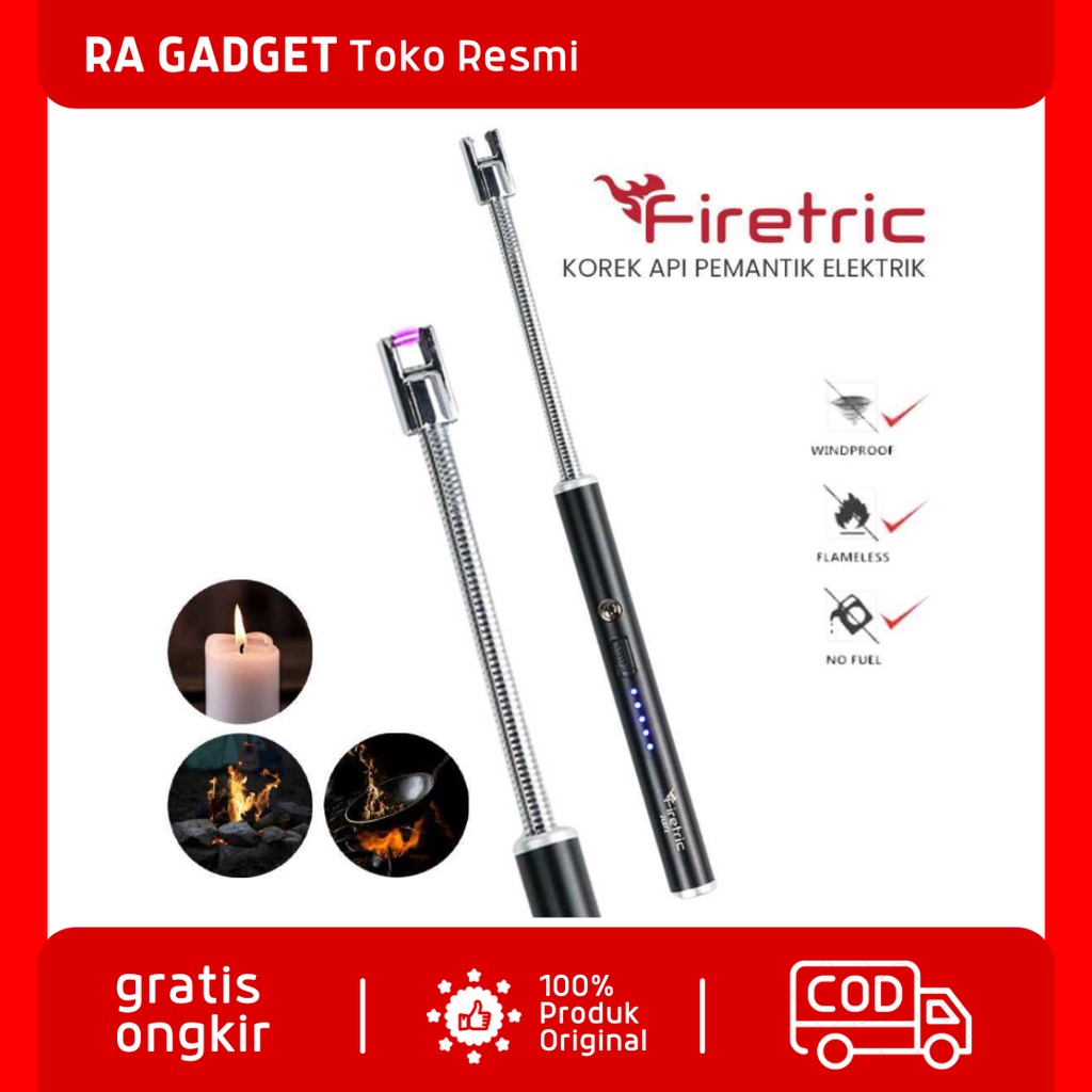 Firetric Korek Api Pemantik Elektrik Pulse Gun Plasma Lighter / Korek Api Elektric Electric Plasma C