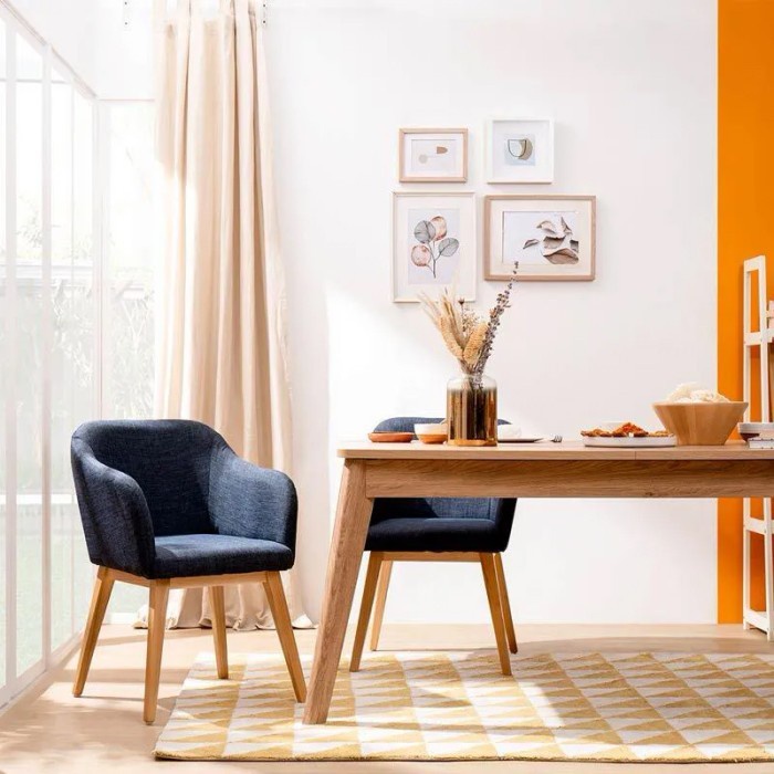RAY Set Meja Makan 4 Kursi Minimalis Kursi Makan Scandinavian Modern Mewah