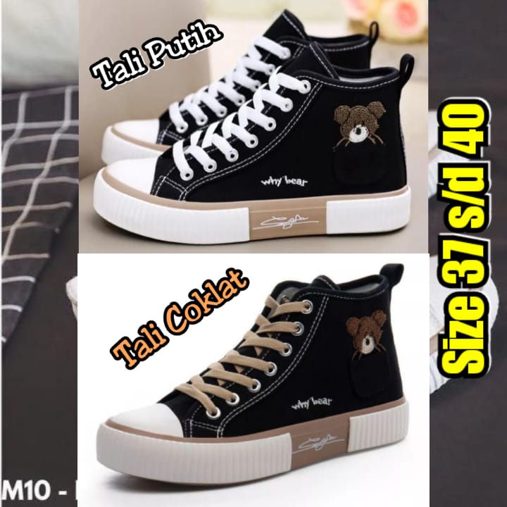 Sepatu Sneakers Kanvas Wanita Semi Boots Korean Syle Best Quality Why Bear