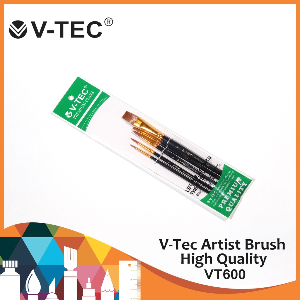 

V-Tec Brushes VT 600/5 Premium Class / Kuas Lukis VTec / Kuas Lukis / V-Tec VT600/5 / VTEC BRUSHES