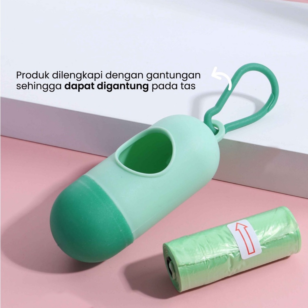 Gantungan Tempat Kantong Plastik Sampah / Dispenser Mini Portable Keresek Popok Pampers Diapers Bayi Serbaguna / Poop Bag