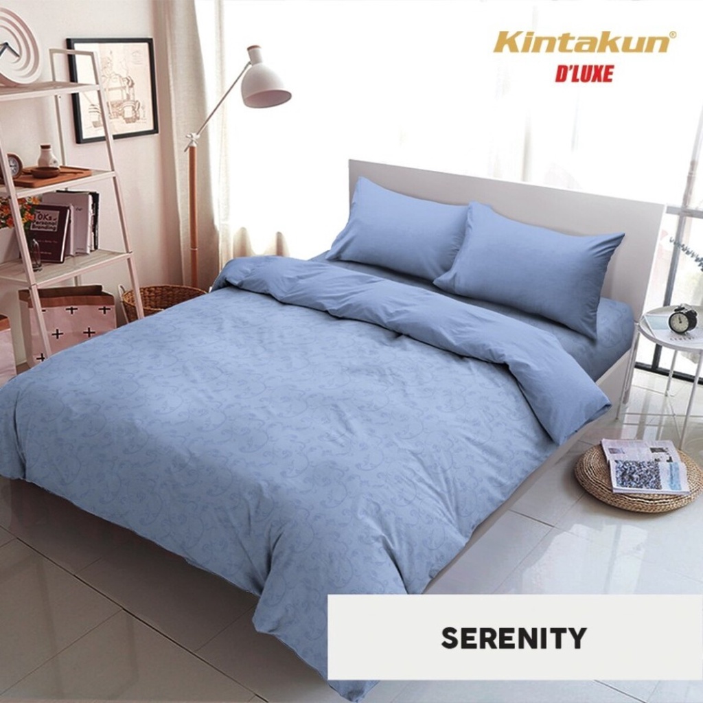 SS Bedcover Set Kintakun D'luxe 160 Tinggi 30 Dluxe 160x200 Deluxe 160X200X30 King Flat Polos emboss