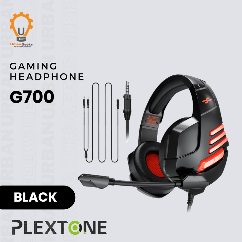 Gaming Heaphone Over Ear Earphone Retractable Microphone Plextone G700