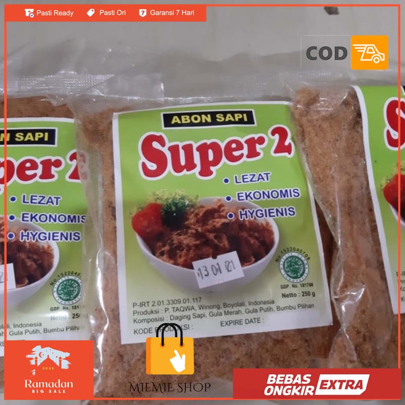 

Abon sapi SUPER 2 Boyolali 250 g.