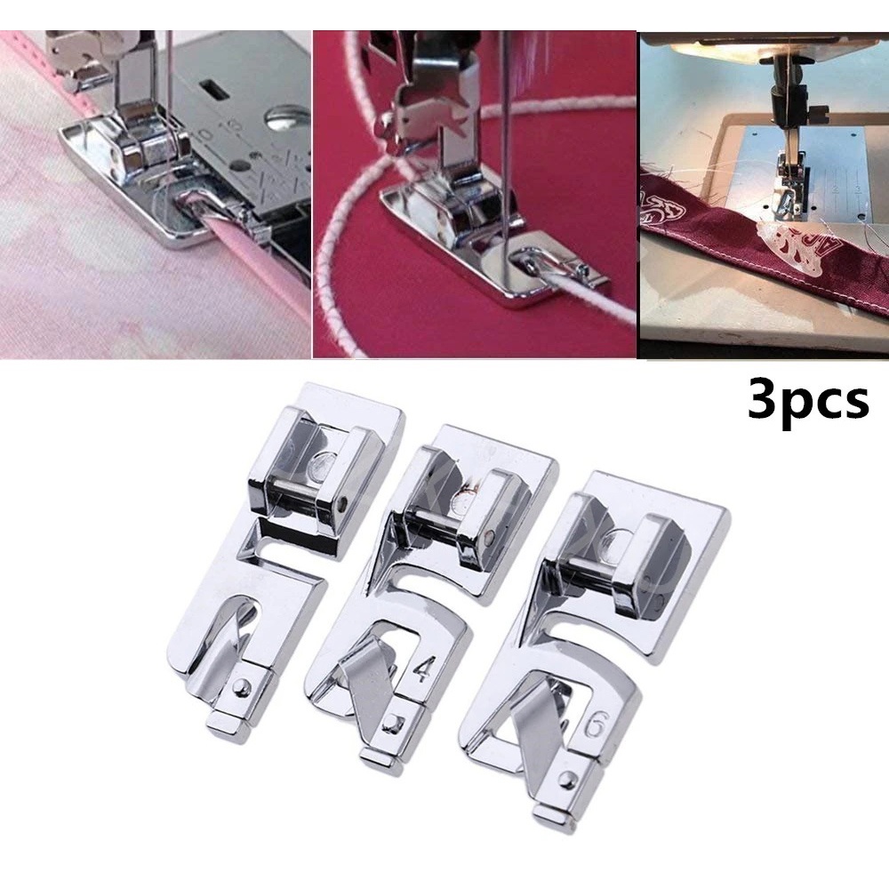 Sepatu Mesin Jahit Set Hem Presser Foot 3 PCS - CYJ-33 - No Color