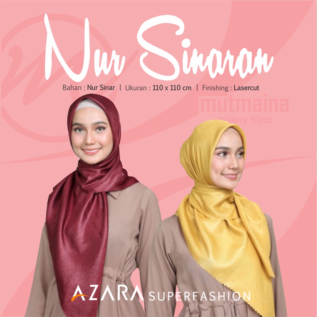 (COD) Jilbab Mewah Azara Nur Sinaran / Nur sinar Lasercut