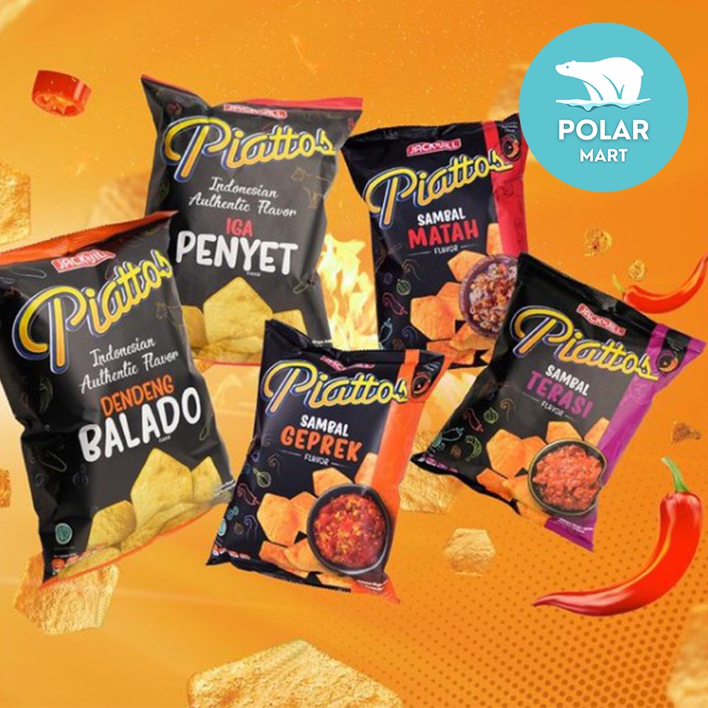 Piattos Potato Chips Snack Kentang Aneka Rasa Sapi Panggang, BBQ, Sambal Matah, Iga Penyet, Rumput L