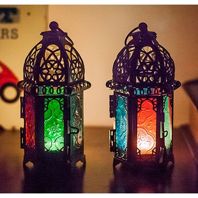 Tempat Lilin Model Lentera Gantung Gaya Maroko Vintage Modern Untuk Dekorasi Ramadhan
