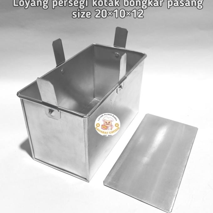 loyang kotak persegi panjang bongkar pasang / loyang chiffon 201012