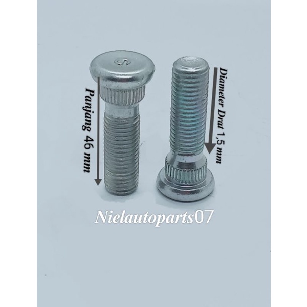 BAUT RODA L-300 Original Panjang 46 mm Diameter drat 1,5 mm