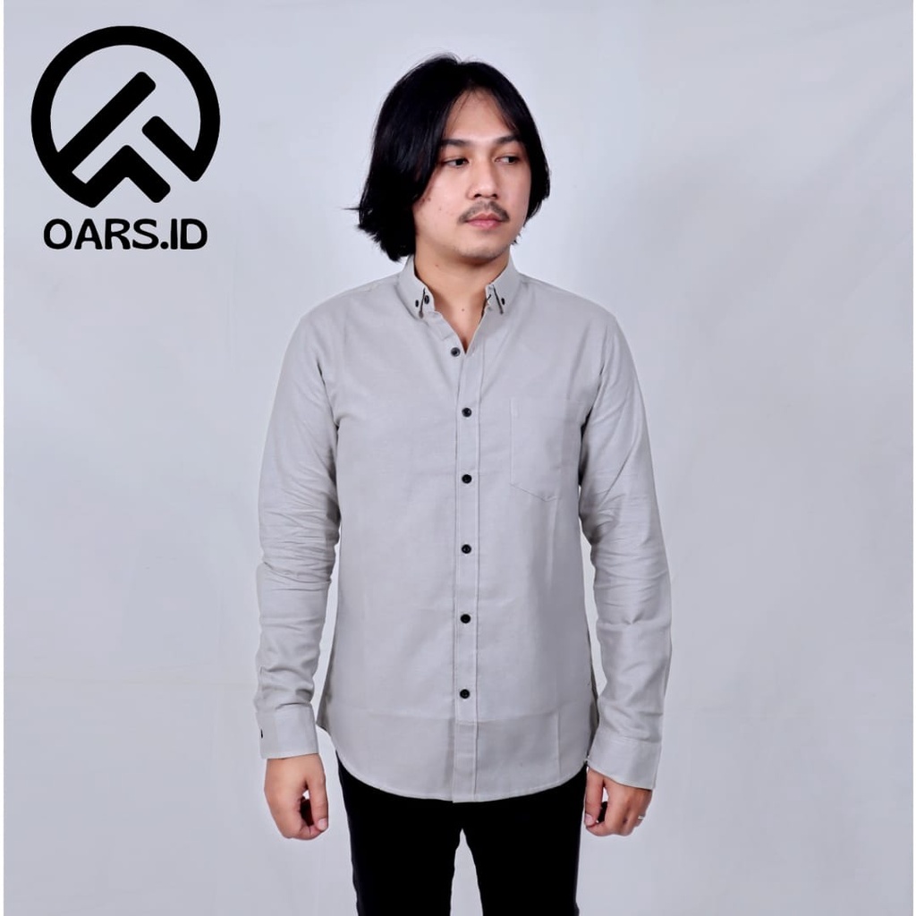 kemeja pria polos lengan panjang pakaian pria lengan panjang hem pria panjang pakaian kerja kemeja kantor kasual casual formal slim fit kemeja murah kemeja hitam marun navy putih coksu hijau sage hijau army