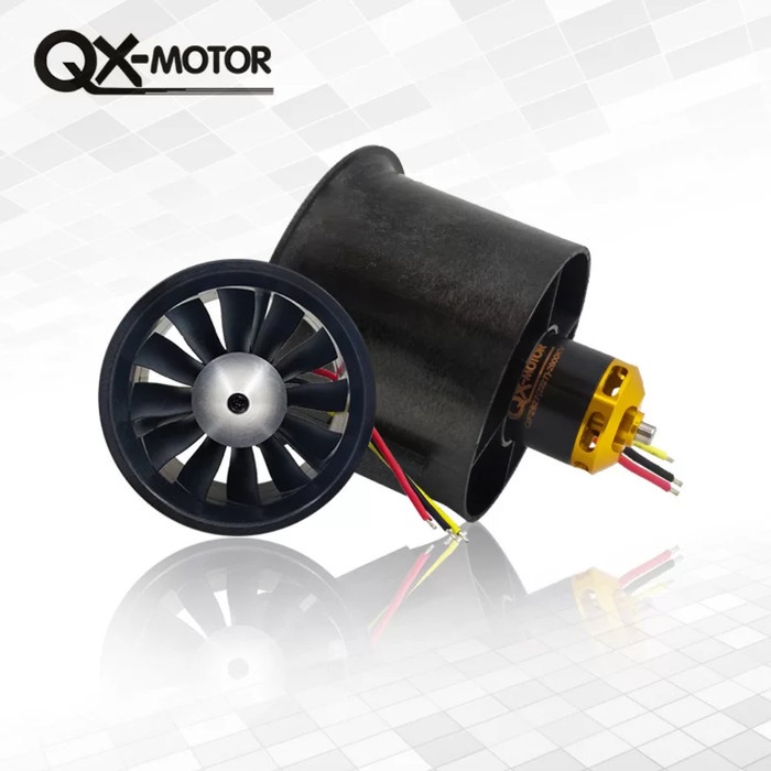 EDF 70mm 12 Blade Ducted Fan With QF2827 Brushless Motor 2600KV RC Jet