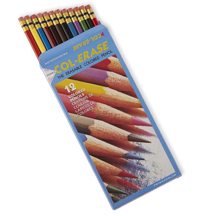 

Terlaris Prismacolor Col-Erase Erasable 12 Colored Pencils