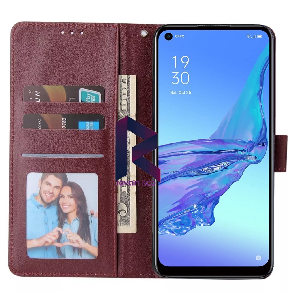 FLIP COVER OPPO RENO 8T 4G FLIP WALLET LEATHER KULIT PREMIUM SARUNG BUKA TUTUP KESING HP FLIP CASE OPPO RENO 8T 4G