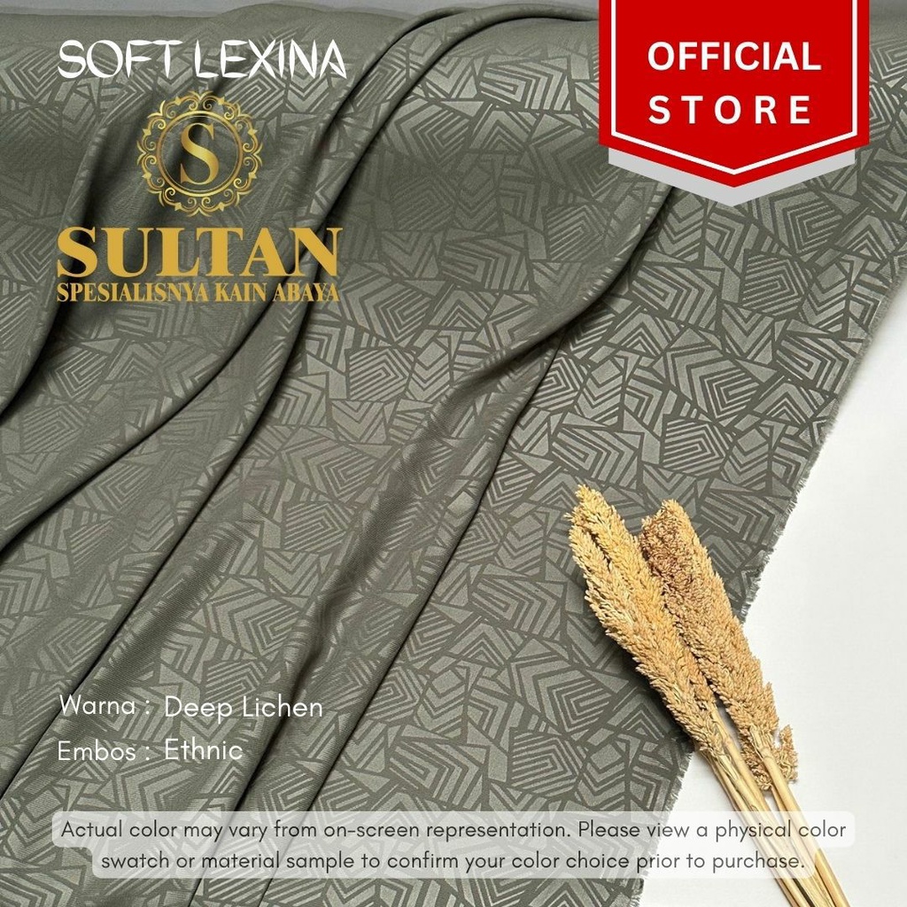 50CM EMBOS ETHNIC SOFT LEXINA DEEP LICHEN KAIN ABAYA SULTAN (MEREK LAMA: SOFT LEXUS)