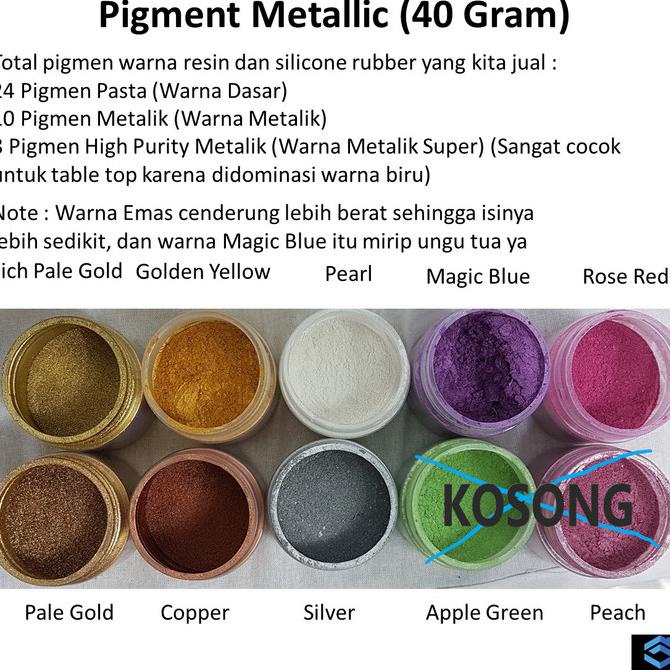 Uli - Metallic Powder 40 Gr - Cat Resin Pewarna Resin Pigmen Bubuk