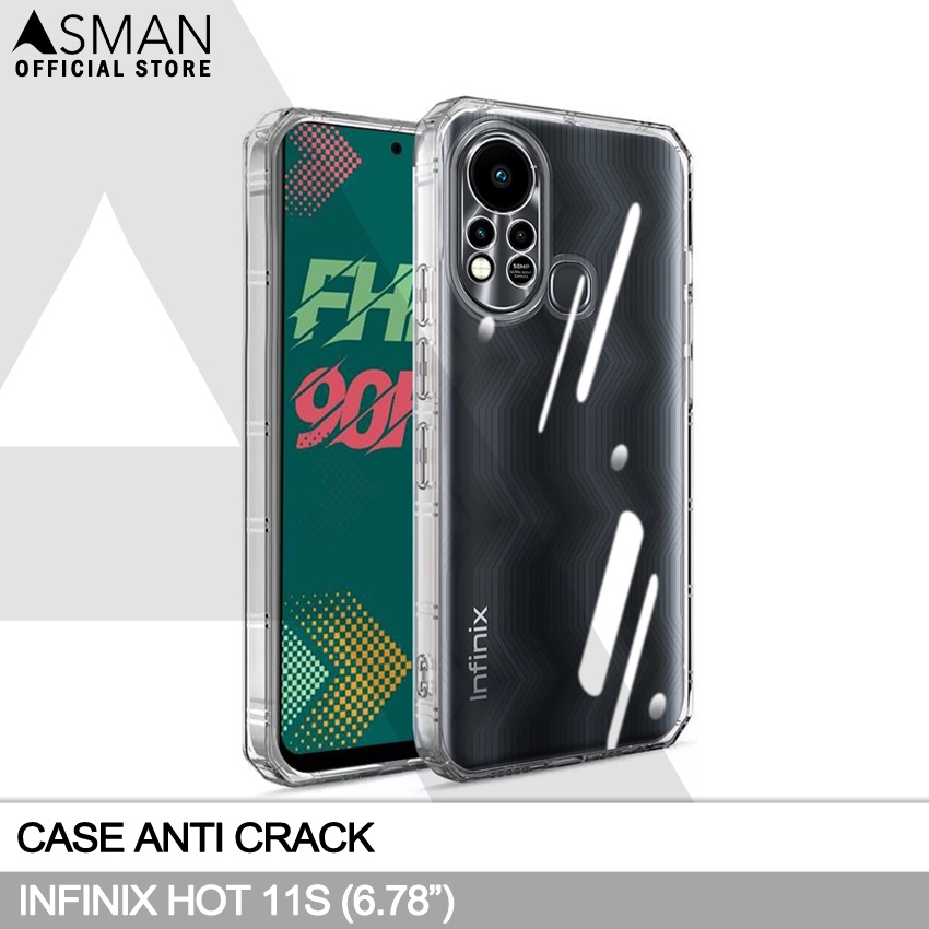 Anti Crack Infinix Hot 11s (6.78&quot;) | Soft Case Anti Bentur - Clear