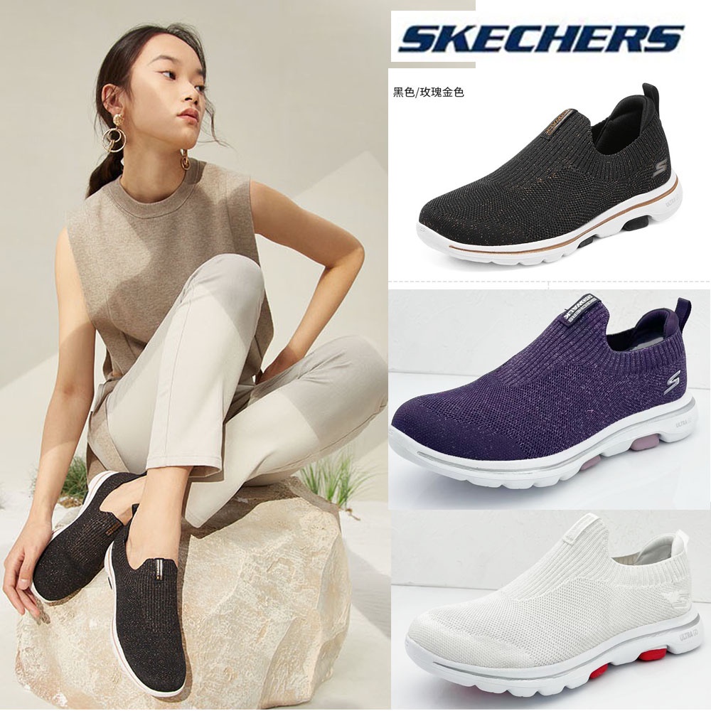 SKECHERS sepatu sneakers wanita tanpa shoes wanita slip sepatu kasual lari