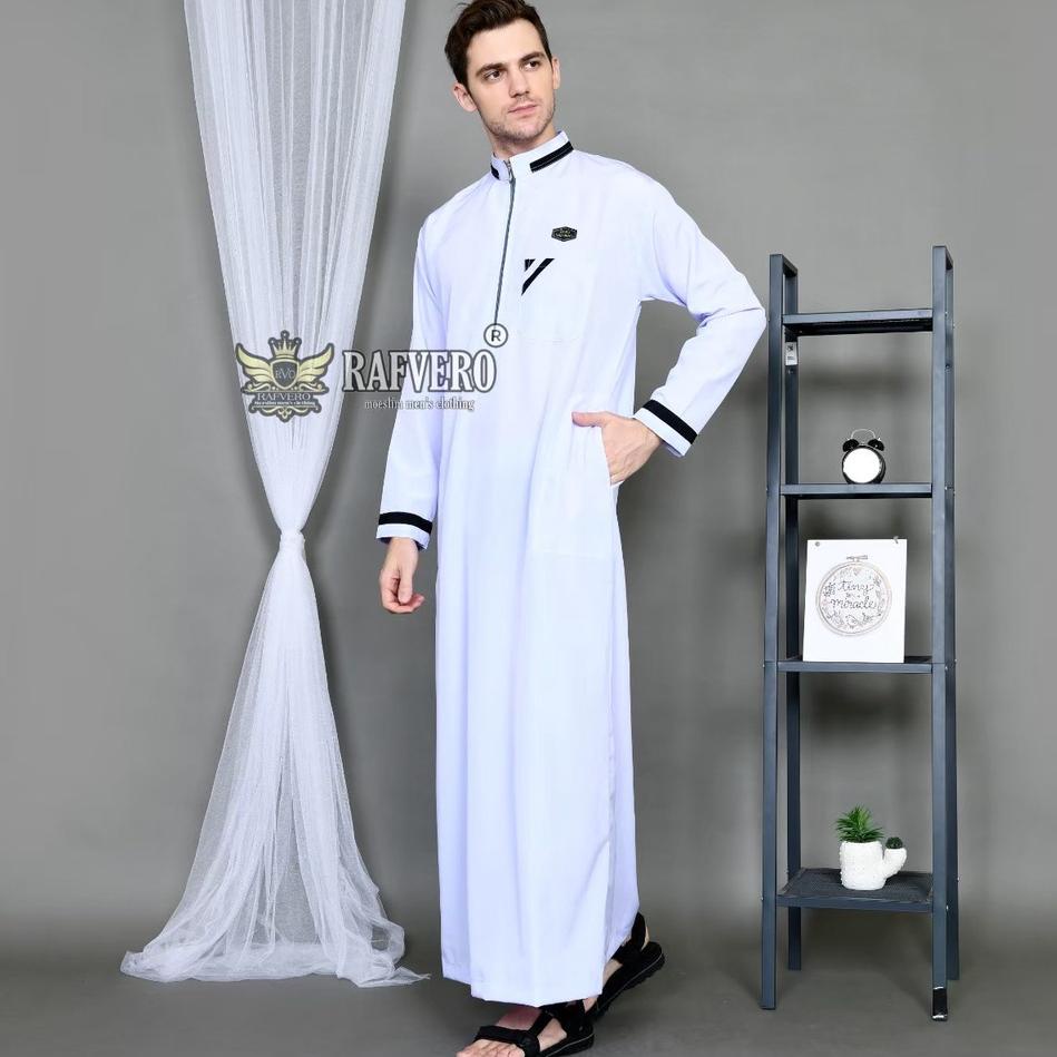 DSTORE - JUBAH PRIA POLOS MOTIF LIST - GAMIS PRIA - JUBAH DEWASA - BAJU KOKO .