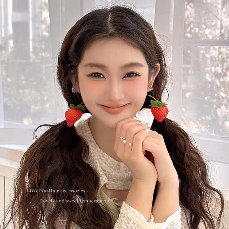 Versi Korea Kartun Lucu Buah Rambut Klip Fashion Unik Sisi Klip Gadis Aksesoris Rambut