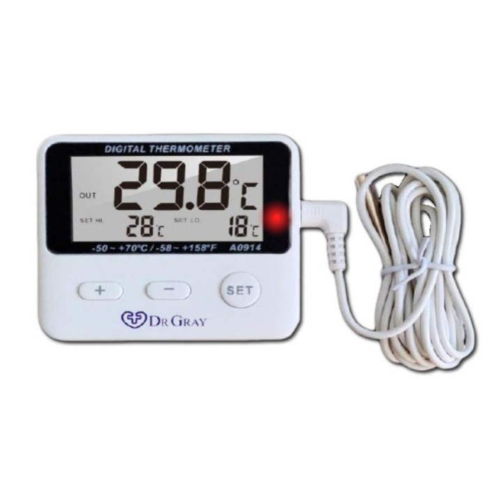 TERMOMETER DIGITAL KULKAS ALARM INDOOR/OUTDOOR DR.GRAY A914