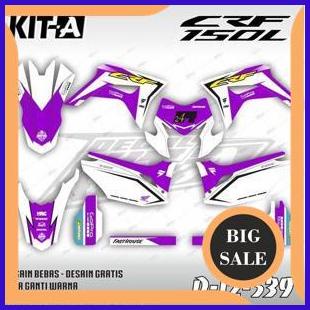 Decal CRF 150 L WARNA UNGU PUTIH D-I2-539 1M4R23 tools