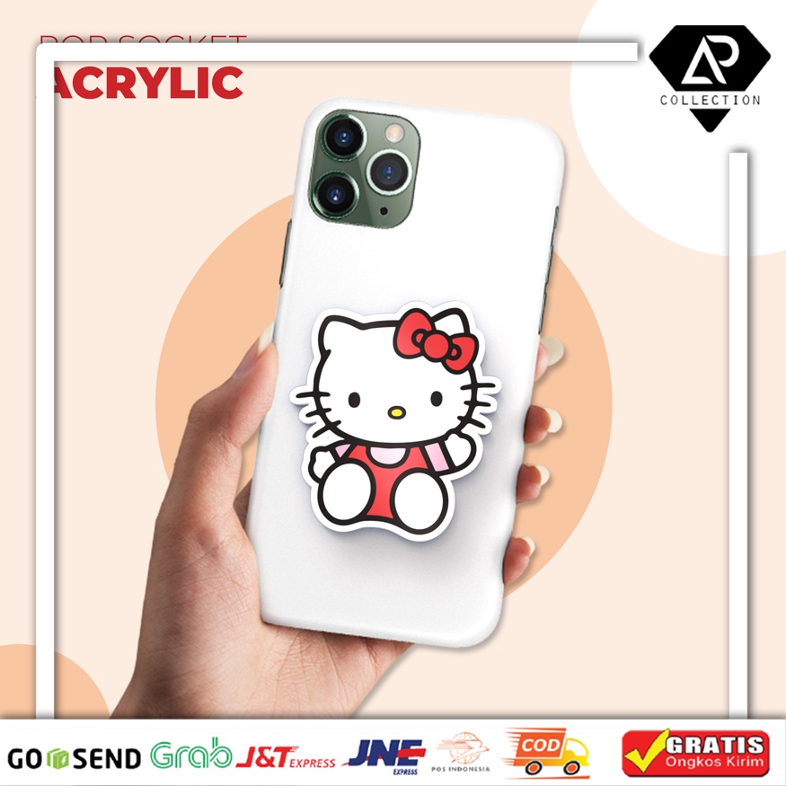 Pop Socket Acrylic Custom - Ring Stand 3D Handgrip Popsocket HP