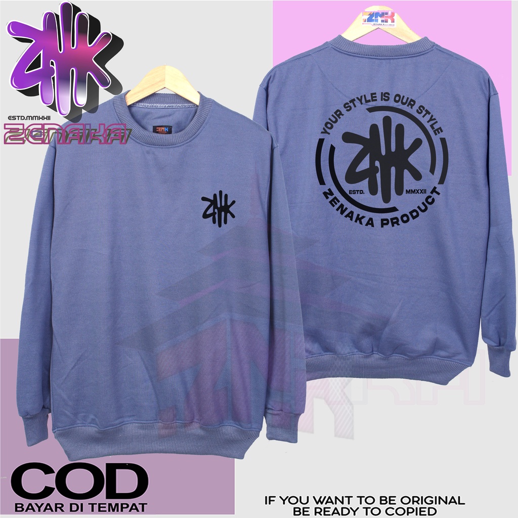 Zenaka Crewneck pria distro aesthetic tebal warna abu paralon Crewneck pria oversize polos Suiter cowok keren distro Sweater pria distro keren 2023  Crewneck couple pasangan kekinian Hoodie pria distro aesthetic simple graffity Crewneck wanita oversize