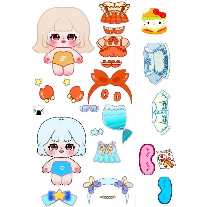 Bp bpan baby  / bongkar pasang / paper doll / mainan baby karakter lucu