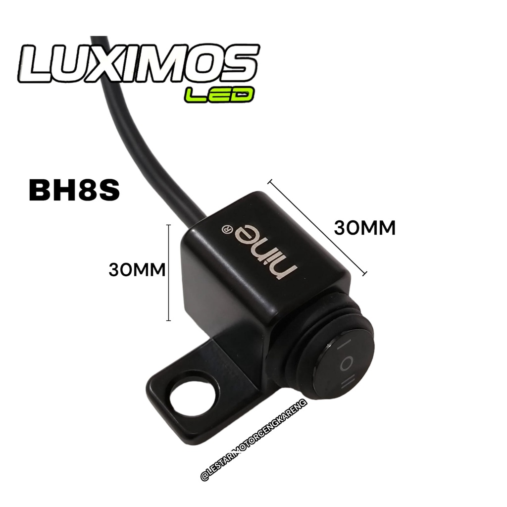 9NINE LUXIMOS HB8 SAKLAR TOMBOL LAMPU LED D2 TEMBAK ON/OFF DI SPION