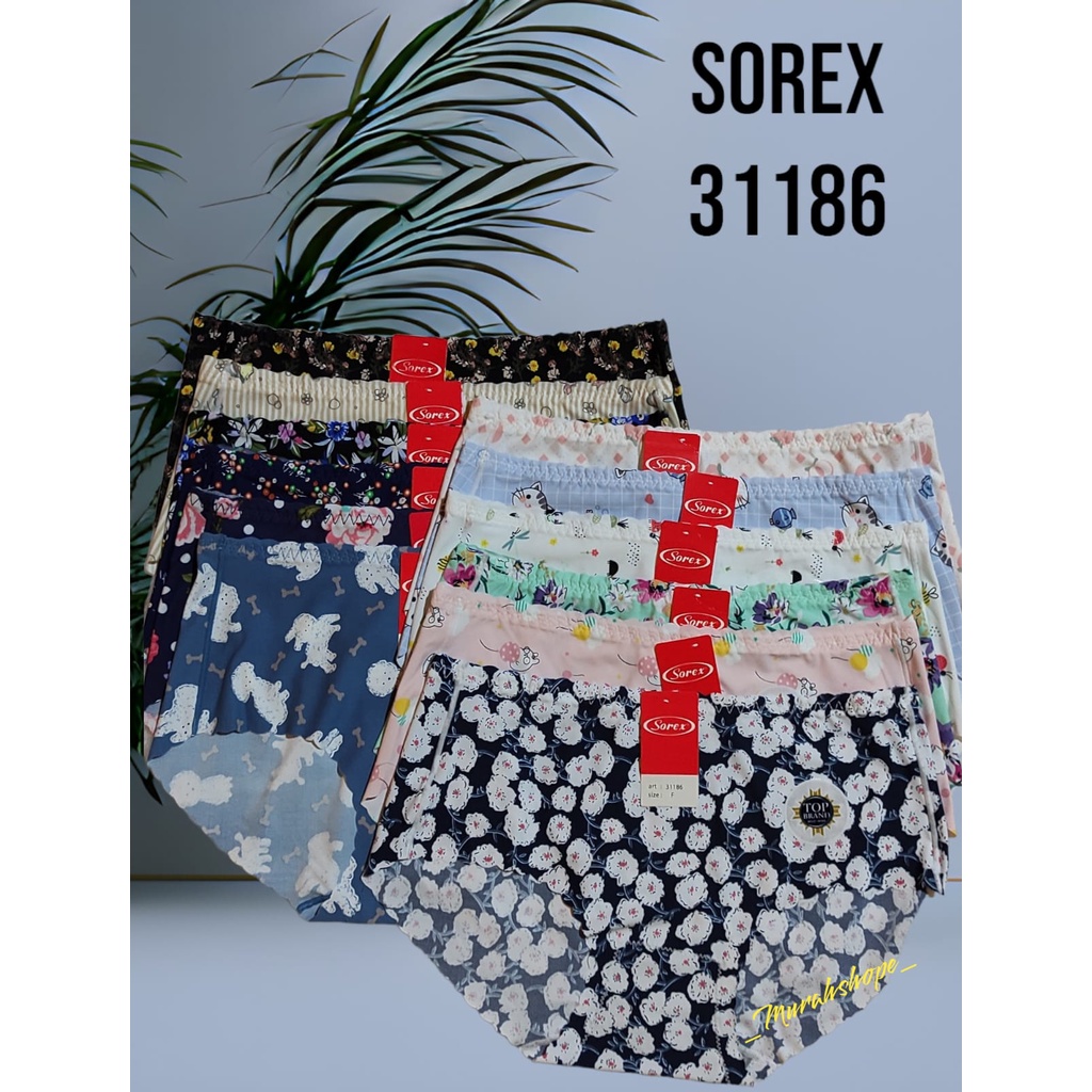 6Pcs SOREX CD Seamless Motif Jumbo 31186 Seamless EXTRA SIZE Panties - SOREX 31186