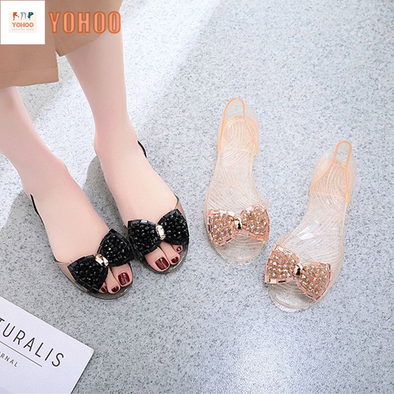 Sepatu Wanita Sendal Wanita Kekinian Flat Jelly Shoes Import Sepatu Jelly Sepatu kaca transparan