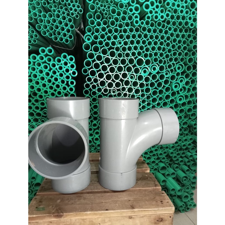 Large Radius Tee PVC 4 Inch Vinilon D / Tee Way 4" Vinilon / Tee W 4" PVC D / Tee Way PVC 4" CM D