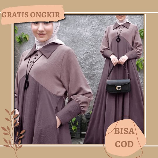 Gamis Maxi Cempaka Aulia / Baju Kondangan Lebaran / Gamis Brokat Tile Mewah Remaja Terbaru 2023 / Se