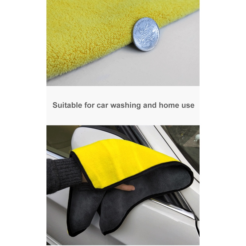 【10PCS】Kain Lap Microfiber / Serbaguna 60x30cm Kain Lap Mobil Motor 2 Sisi Multifungsi Towel  Lembut Tebal Kanebo Jumbo