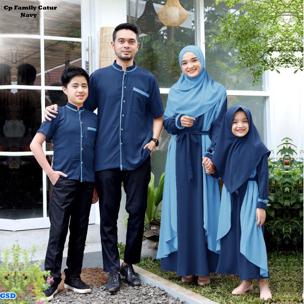 Jf - 1Set Couple Keluarga BISA BELI SATUAN / Baju Seragam Keluarga / Fashion Lebaran 2023 / Cp Catur