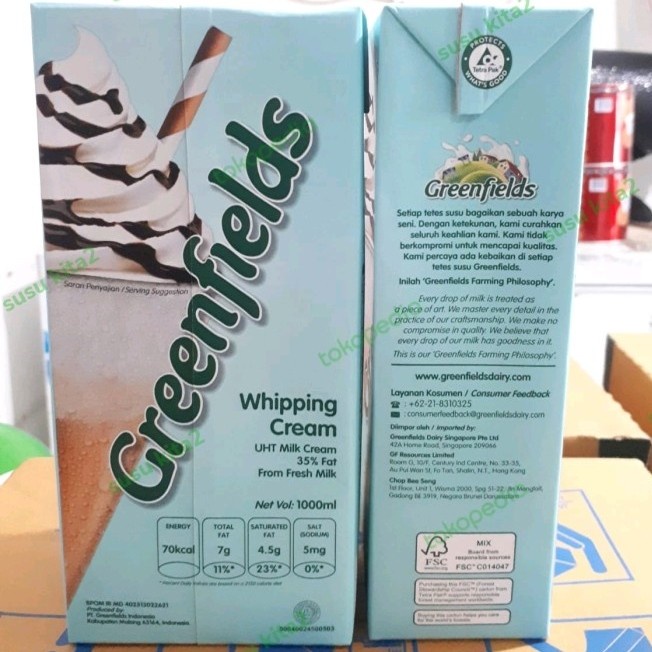 

Whipping Cream Greenfields