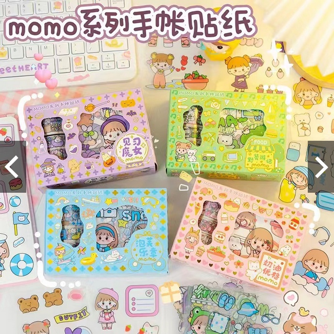 

FAMOUS!! STIKER ANAK MOMO 1SET 10pcs 4roll lucu fancy