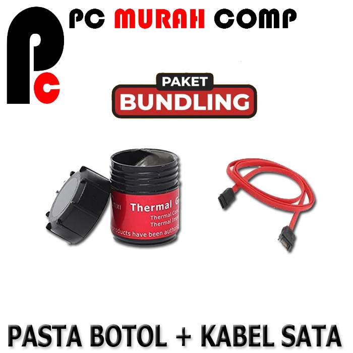 PAKET BUNDLING PASTA THERMAL PASTA BOTOL PLUS KABEL SATA PC DVD